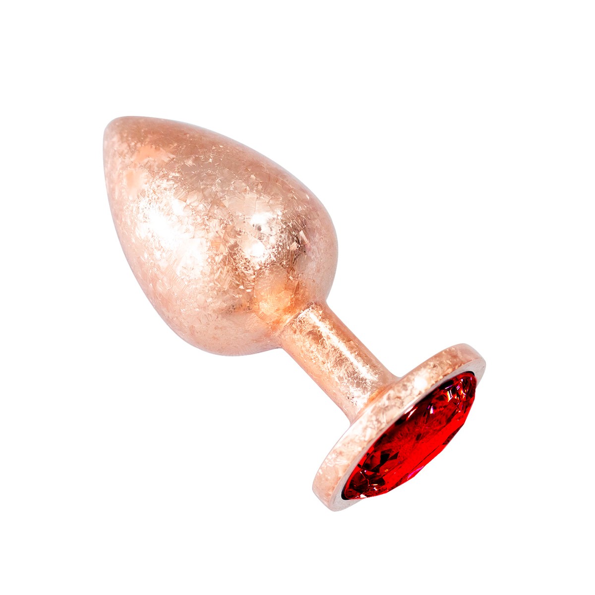 Plug Anal de Luxo Tamanho "G" com Efeito Craquelado e Pedra Brilhante na Base - Vip Mix | 8,4 x 3,9 cm | Disponível em 3 Cores - 5