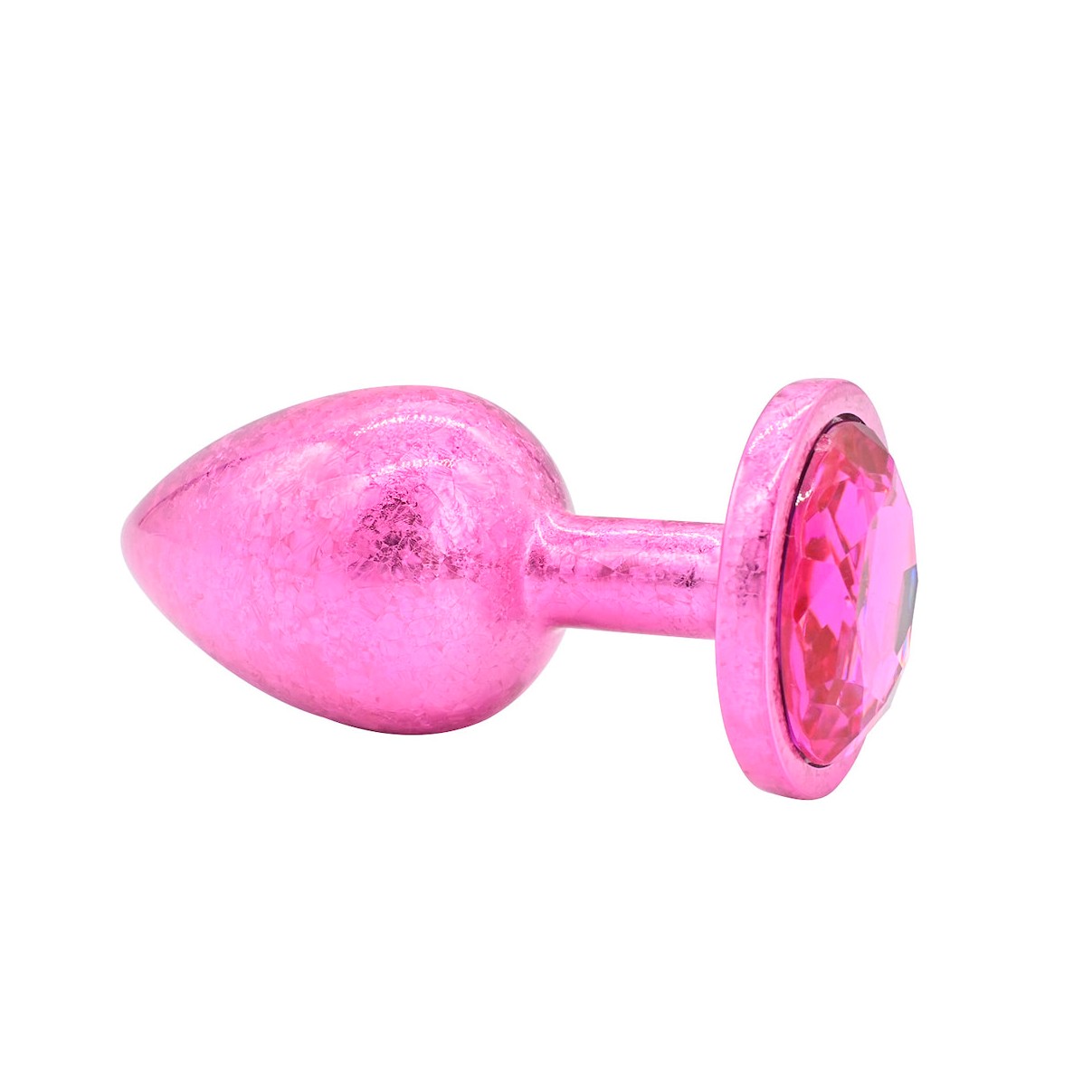 Plug Anal de Luxo Tamanho "G" com Efeito Craquelado e Pedra Brilhante na Base - Vip Mix | 8,4 x 3,9 cm | Disponível em 3 Cores - 6