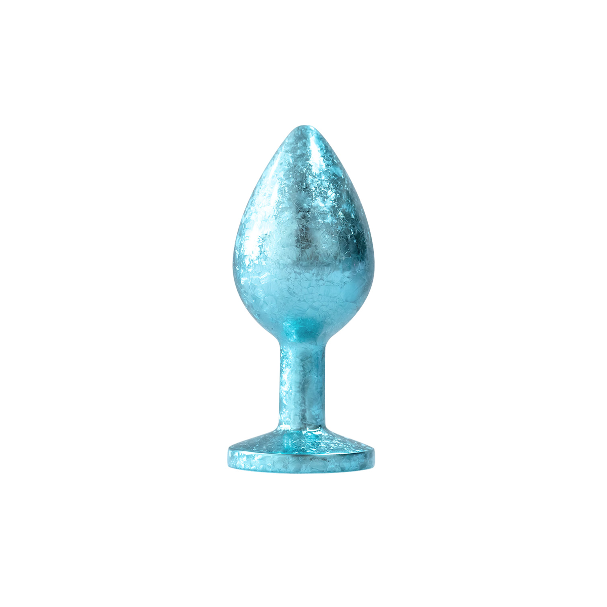 Plug Anal de Luxo Tamanho "M" com Efeito Craquelado e Pedra Brilhante na Base - Vip Mix | 7 x 3,3 cm | Disponível em 3 Cores - 2