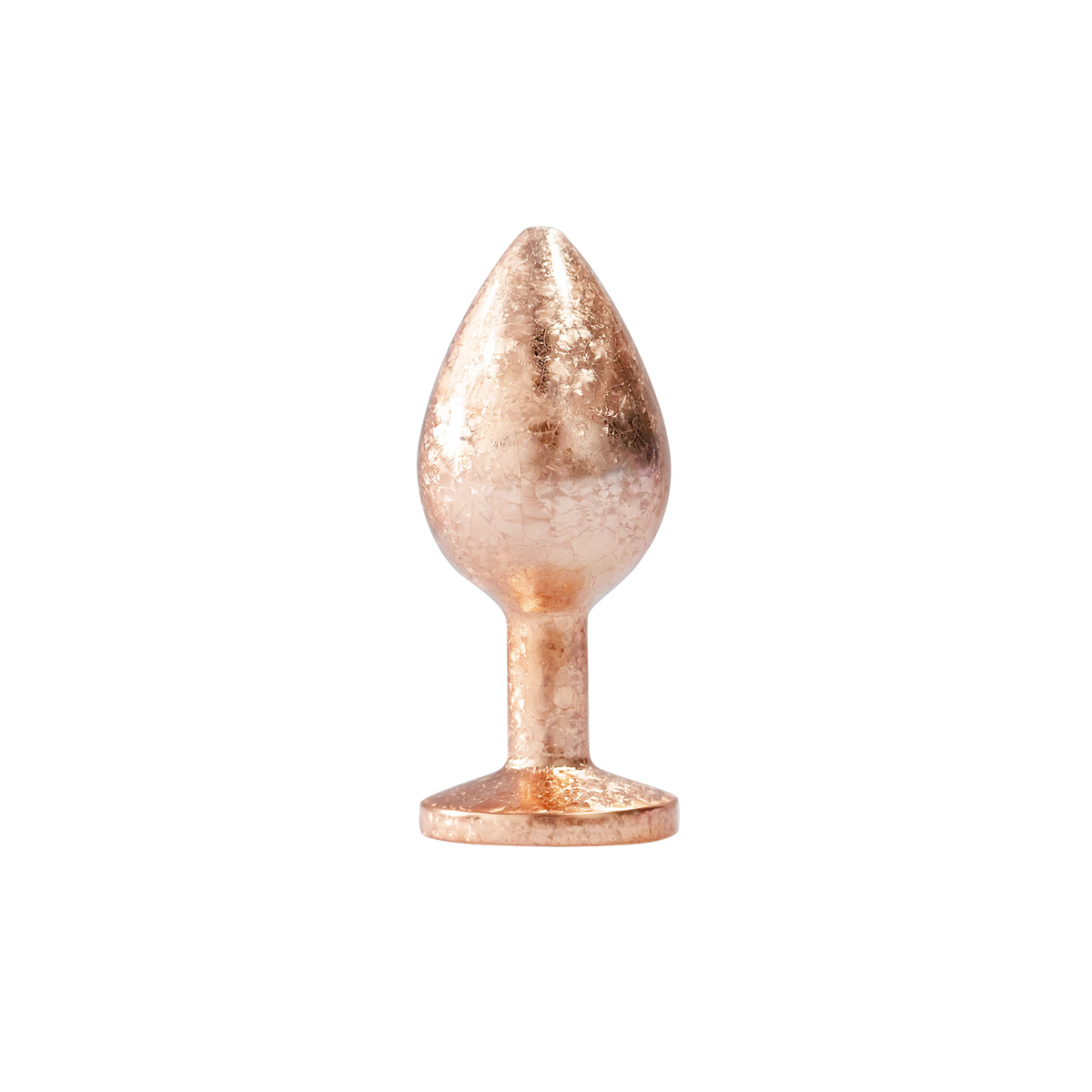 Plug Anal de Luxo Tamanho "M" com Efeito Craquelado e Pedra Brilhante na Base - Vip Mix | 7 x 3,3 cm | Disponível em 3 Cores - 4