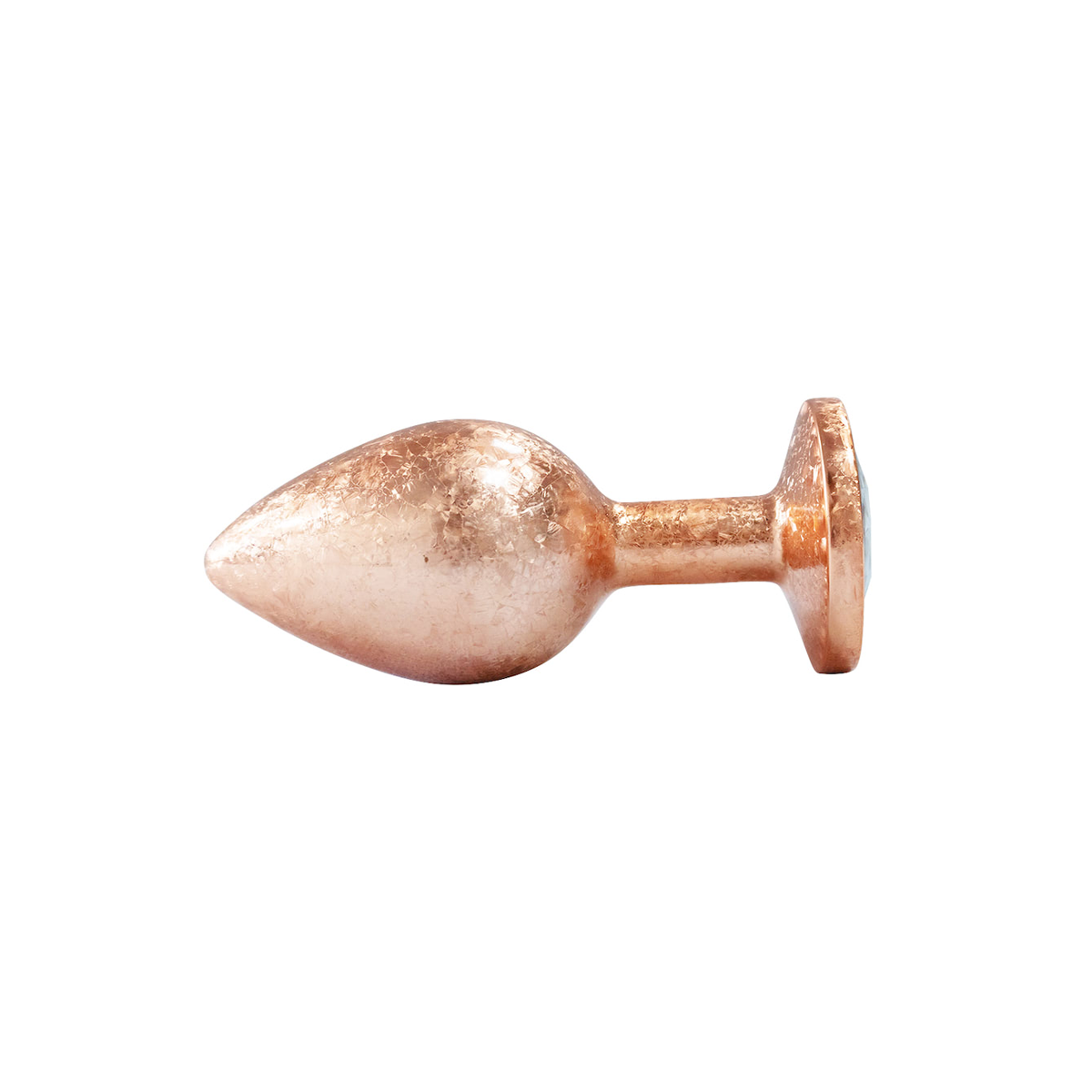 Plug Anal de Luxo Tamanho "M" com Efeito Craquelado e Pedra Brilhante na Base - Vip Mix | 7 x 3,3 cm | Disponível em 3 Cores - 5