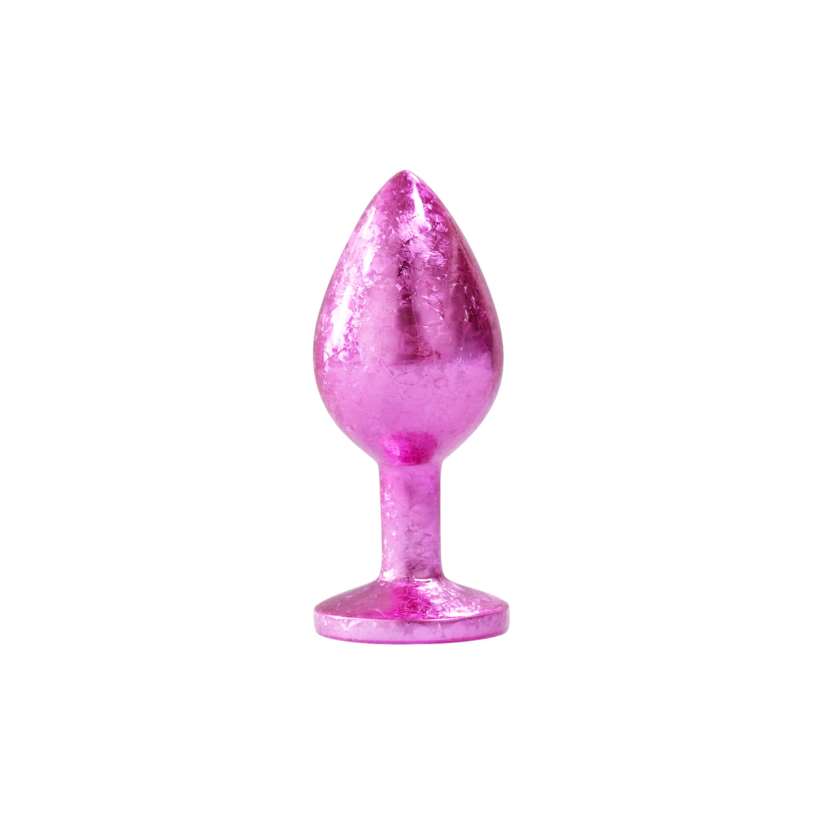 Plug Anal de Luxo Tamanho "M" com Efeito Craquelado e Pedra Brilhante na Base - Vip Mix | 7 x 3,3 cm | Disponível em 3 Cores - 6