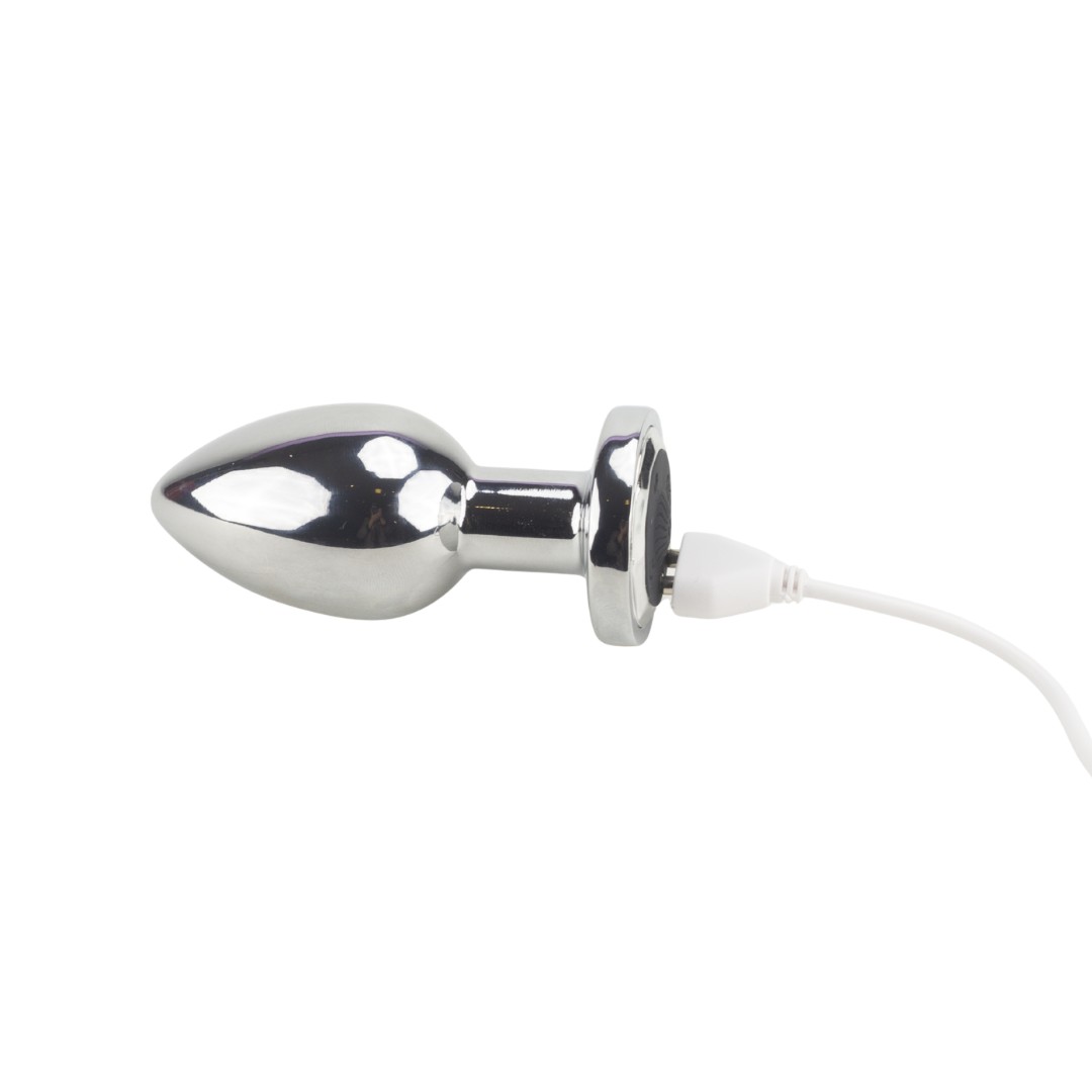 Plug Anal "M" em Aço com Formato Cônico, 9 Modos de Vibração e Controle Remoto Sem Fio - SI Arthur | 7,2 x 3,3 cm - 6