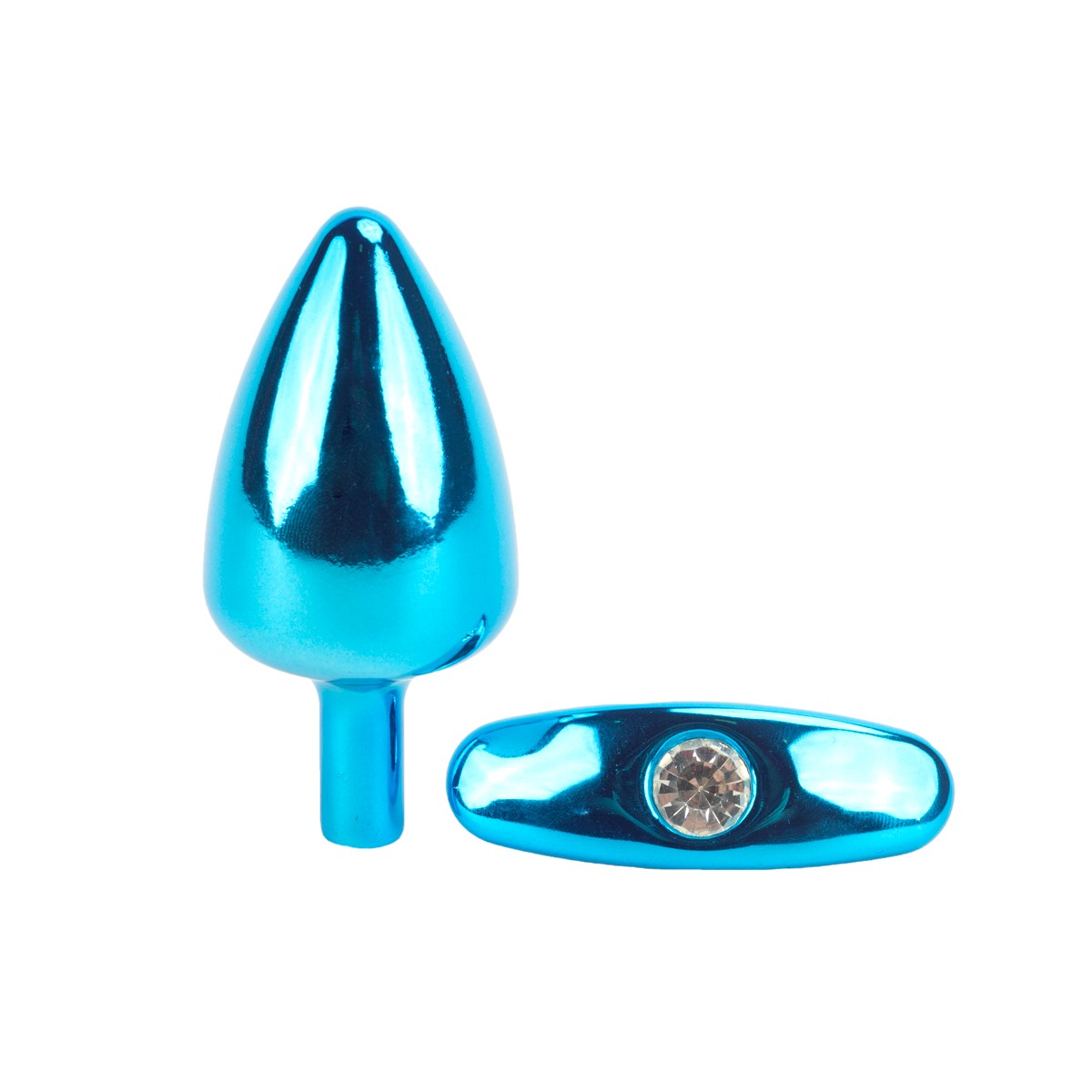 Plug Anal "M" Cônico em Metal com Strass e Base Removível - Hard | 6,8 x 3,2 cm | Disponível em 7 Cores - 7