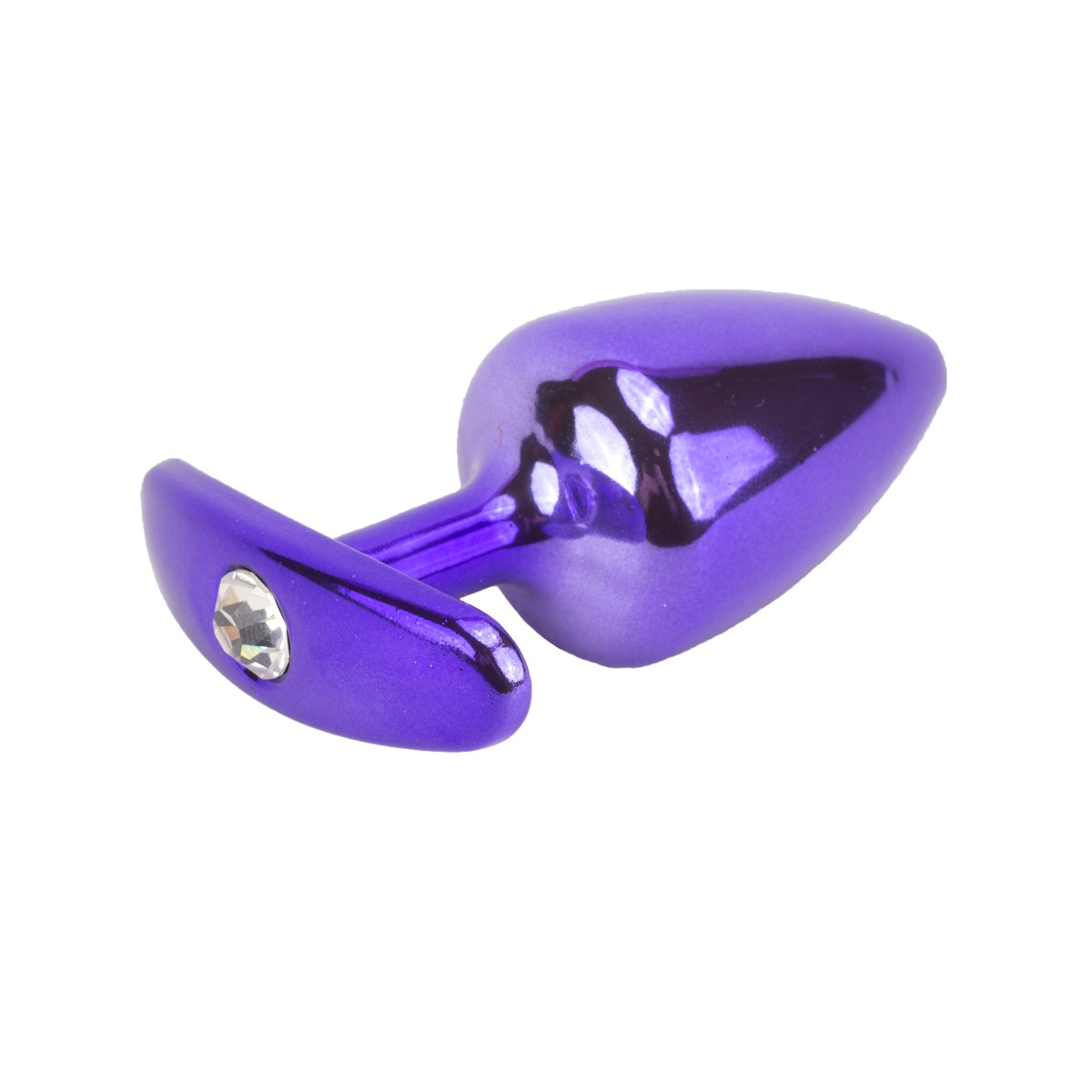 Plug Anal "M" Cônico em Metal com Strass e Base Removível - Hard | 6,8 x 3,2 cm | Disponível em 7 Cores - 21