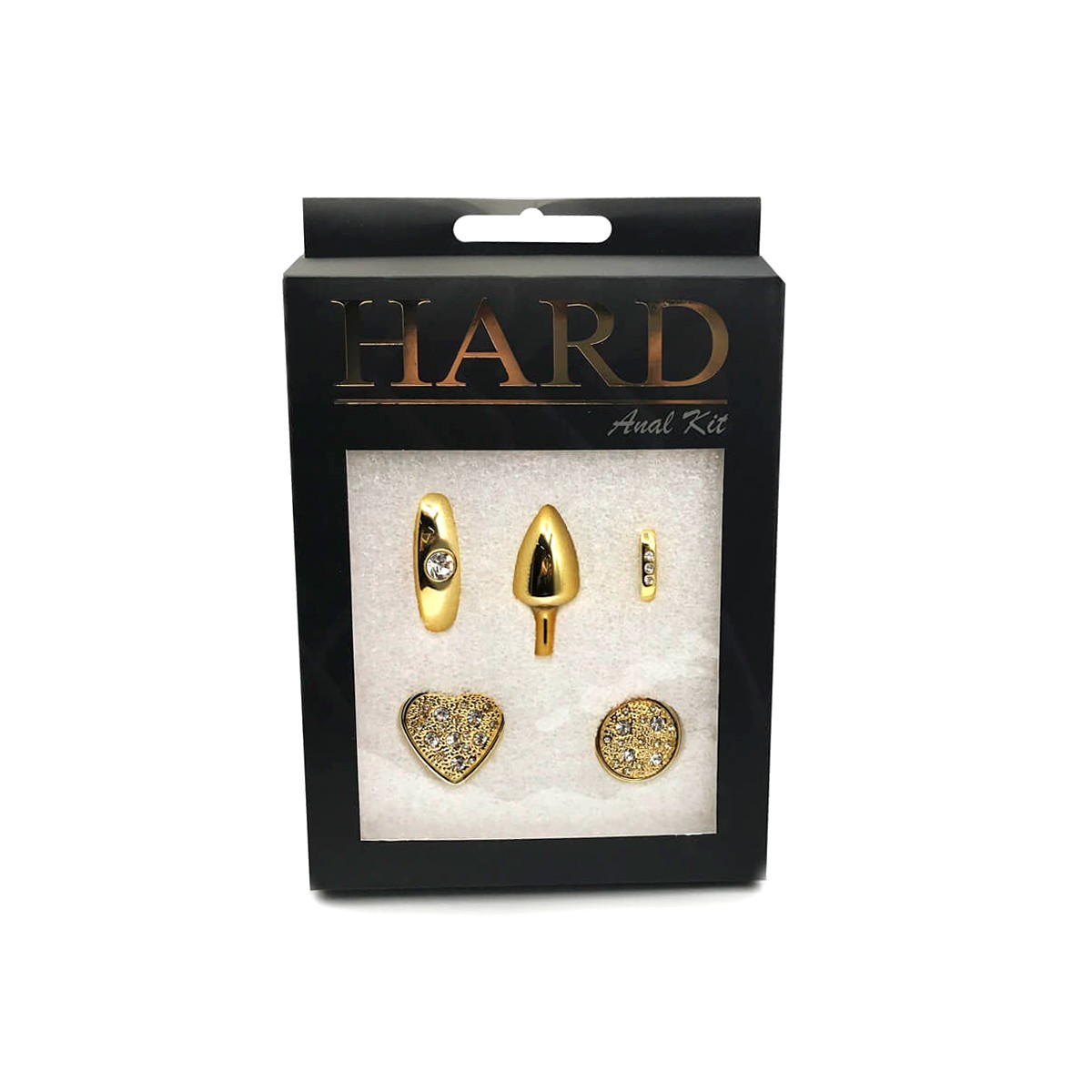 Plug Anal ''M'' em Forma de Cone com 4 Alças Removíveis e Detalhes de Joias - Hard Anal Kit | 6,4 x 3,2 cm | Disponível em 2 Cores - 3