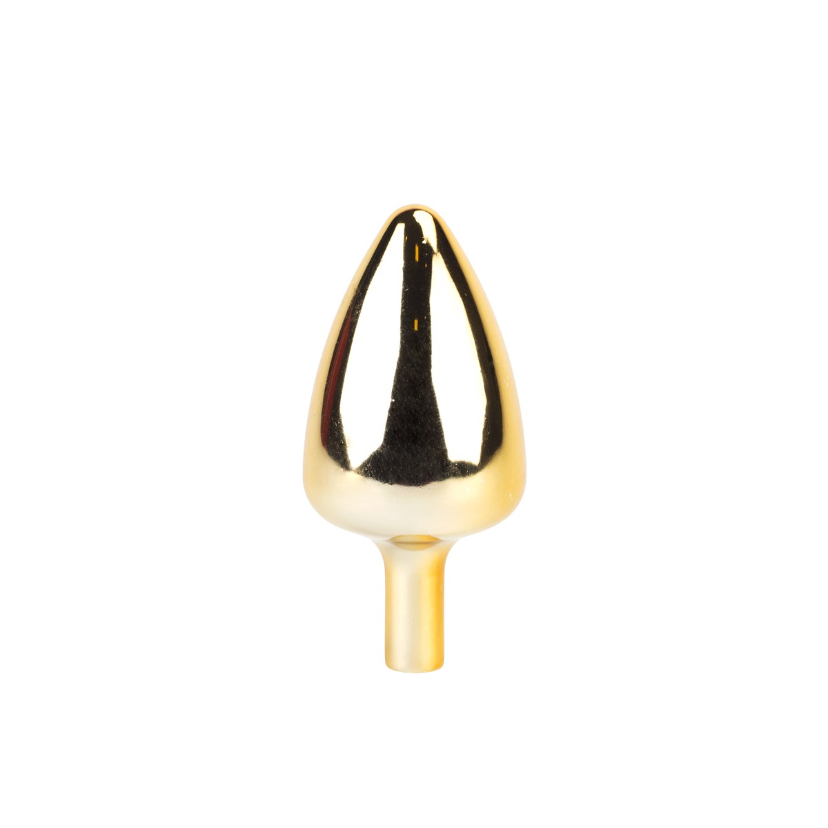 Kit Plug Anal "M" em Formato Cônico Dourado com 4 Alças Removíveis e Detalhe de Joias - Hard Anal Kit | 6,6 x 3,2 cm - 2