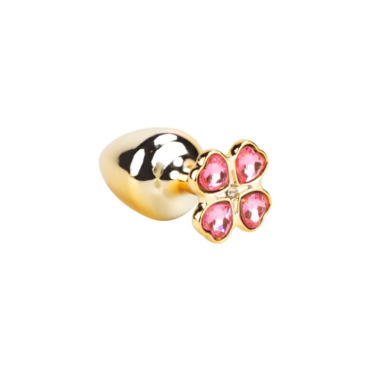 Kit Plug Anal "M" em Formato Cônico Dourado com 4 Alças Removíveis e Detalhe de Joias - Hard Anal Kit | 6,6 x 3,2 cm - 7