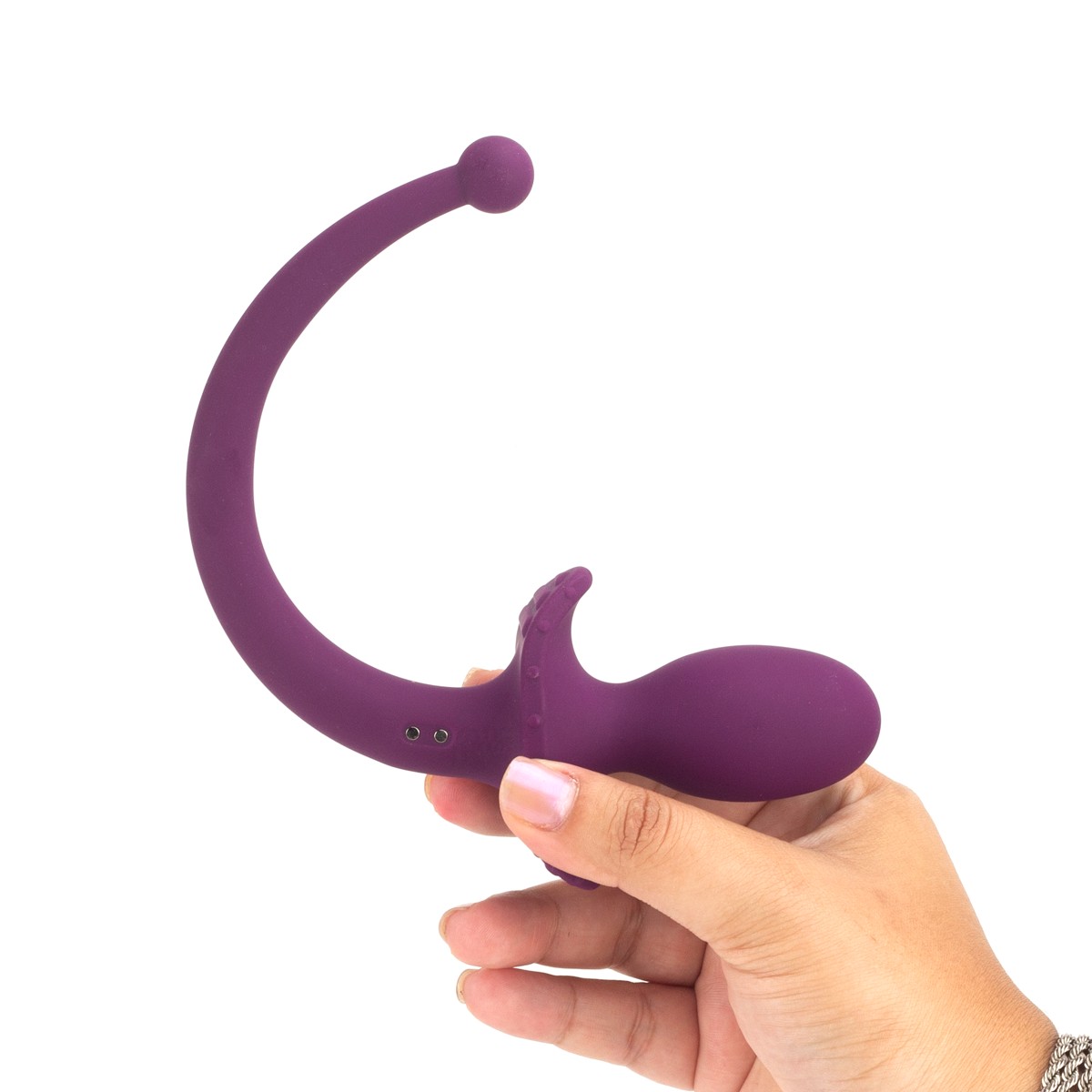 Plug Anal ''M'' no Formato de Rabo em Silicone com 12 Vibrações Poderosas e Controle Remoto Sem Fio - Pretty Love Ligeia | 7 x 3,4 cm - 6