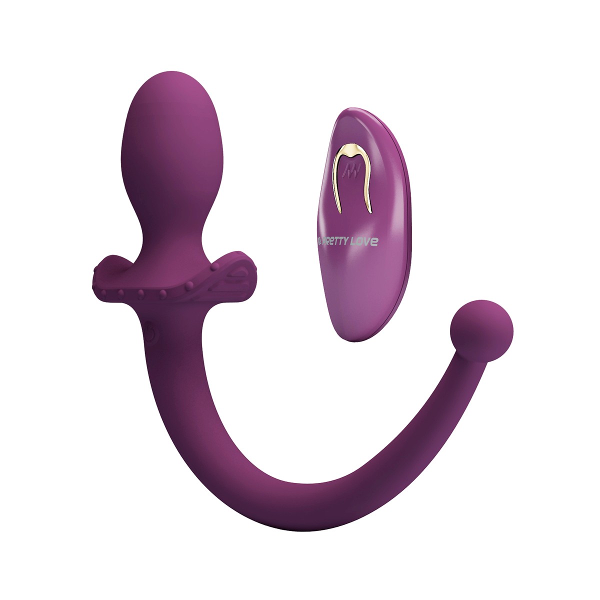 Plug Anal ''M'' no Formato de Rabo em Silicone com 12 Vibrações Poderosas e Controle Remoto Sem Fio - Pretty Love Ligeia | 7 x 3,4 cm - 4