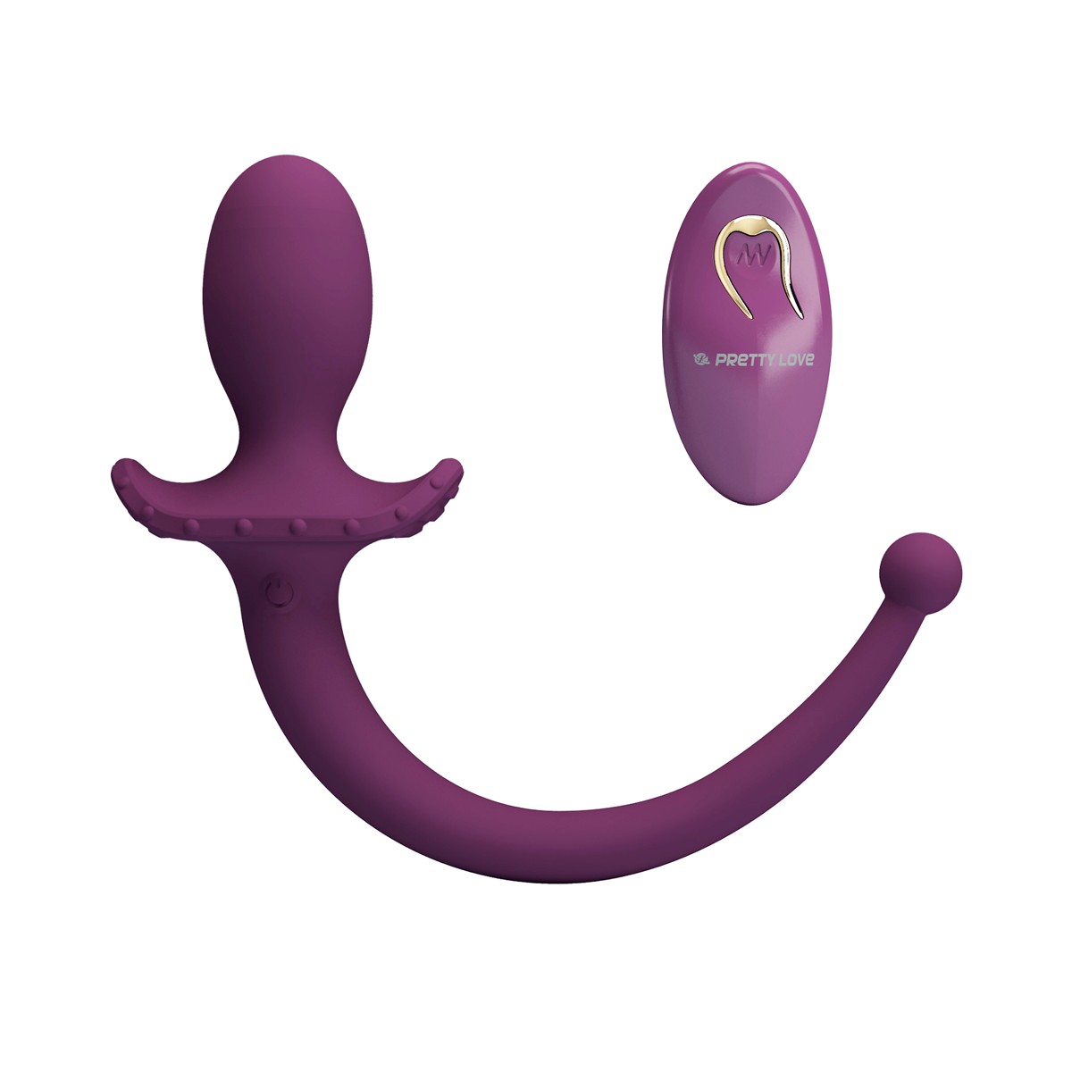 Plug Anal ''M'' no Formato de Rabo em Silicone com 12 Vibrações Poderosas e Controle Remoto Sem Fio - Pretty Love Ligeia | 7 x 3,4 cm - 5