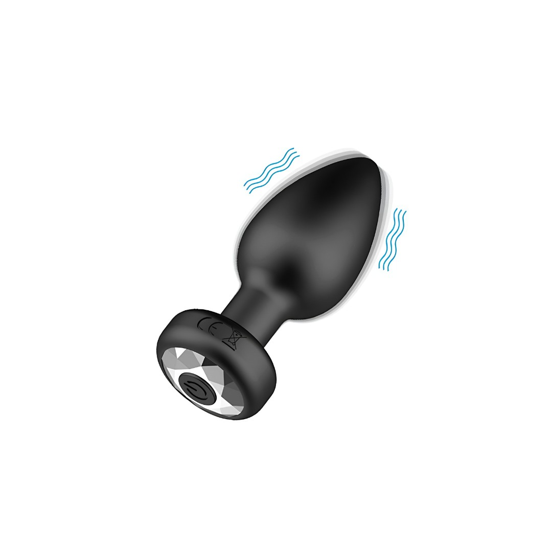 Plug Anal "M" em Silicone, Formato Cônico, 9 Modos de Vibração e Controle Remoto Sem Fio - SI Aiko 2 | 7,4 x 3,3 cm - 2