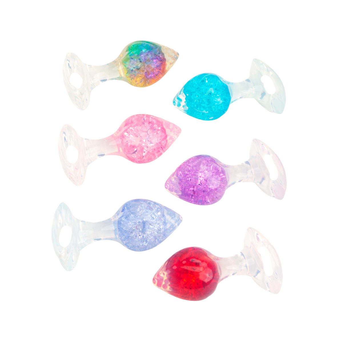 Plug Anal ''M'' de Silicone Platina Com Esfera de Vidro Interna, Alça e Detalhe de Coração - YouVibe | 7,4 x 3,8 cm | Disponível em 6 Cores - 2