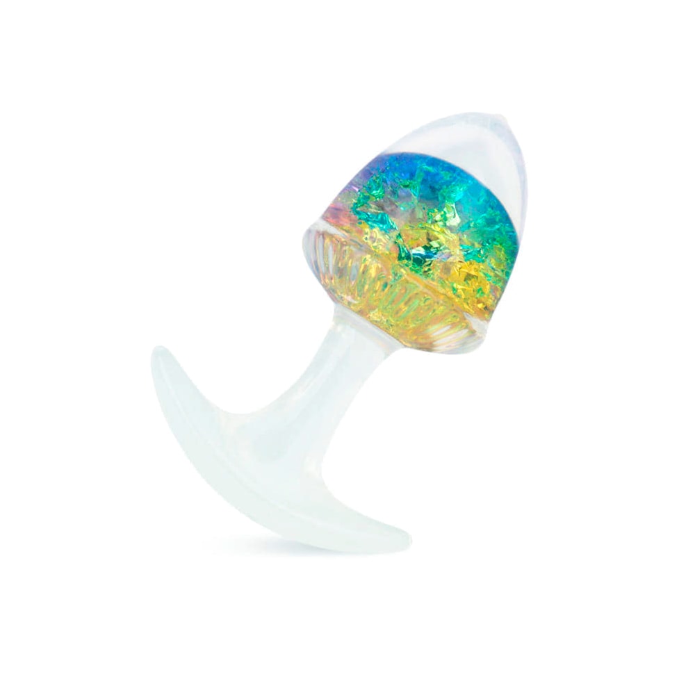 Plug Anal ''M'' de Silicone Platina Com Esfera de Vidro Interna - YouVibe | 7,4 x 3,8 cm | Disponível em 6 Cores - 11