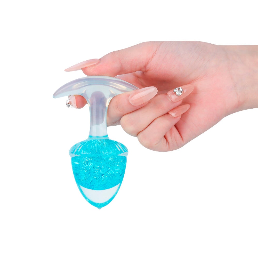 Plug Anal ''M'' de Silicone Platina Com Esfera de Vidro Interna - YouVibe | 7,4 x 3,8 cm | Disponível em 6 Cores - 8