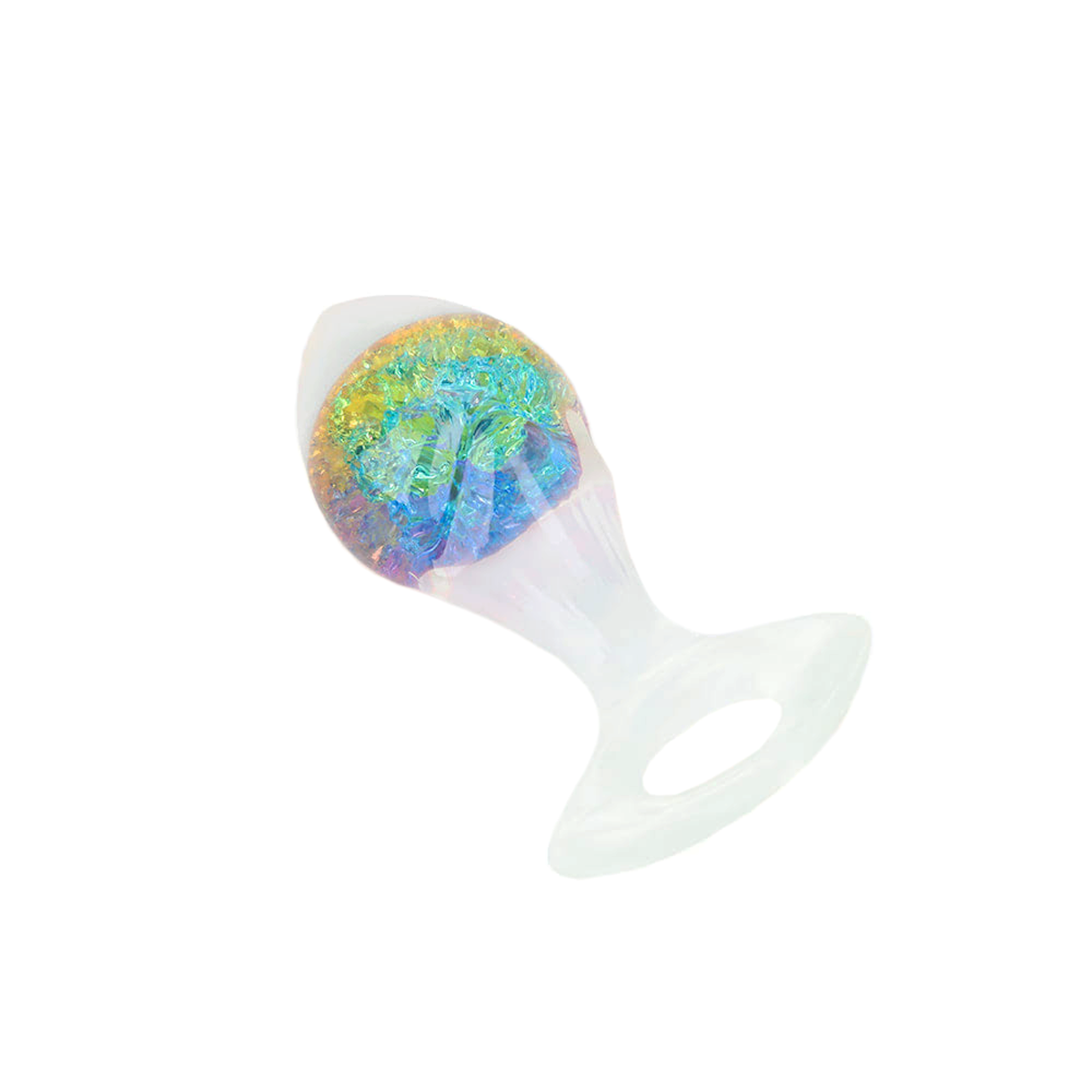 Plug Anal "M" em Silicone Platina, Formato Cônico com Esfera Interna e Alça de Segurança - YouVibe | 7,2 x 4 cm | Disponível em 6 Cores - 12