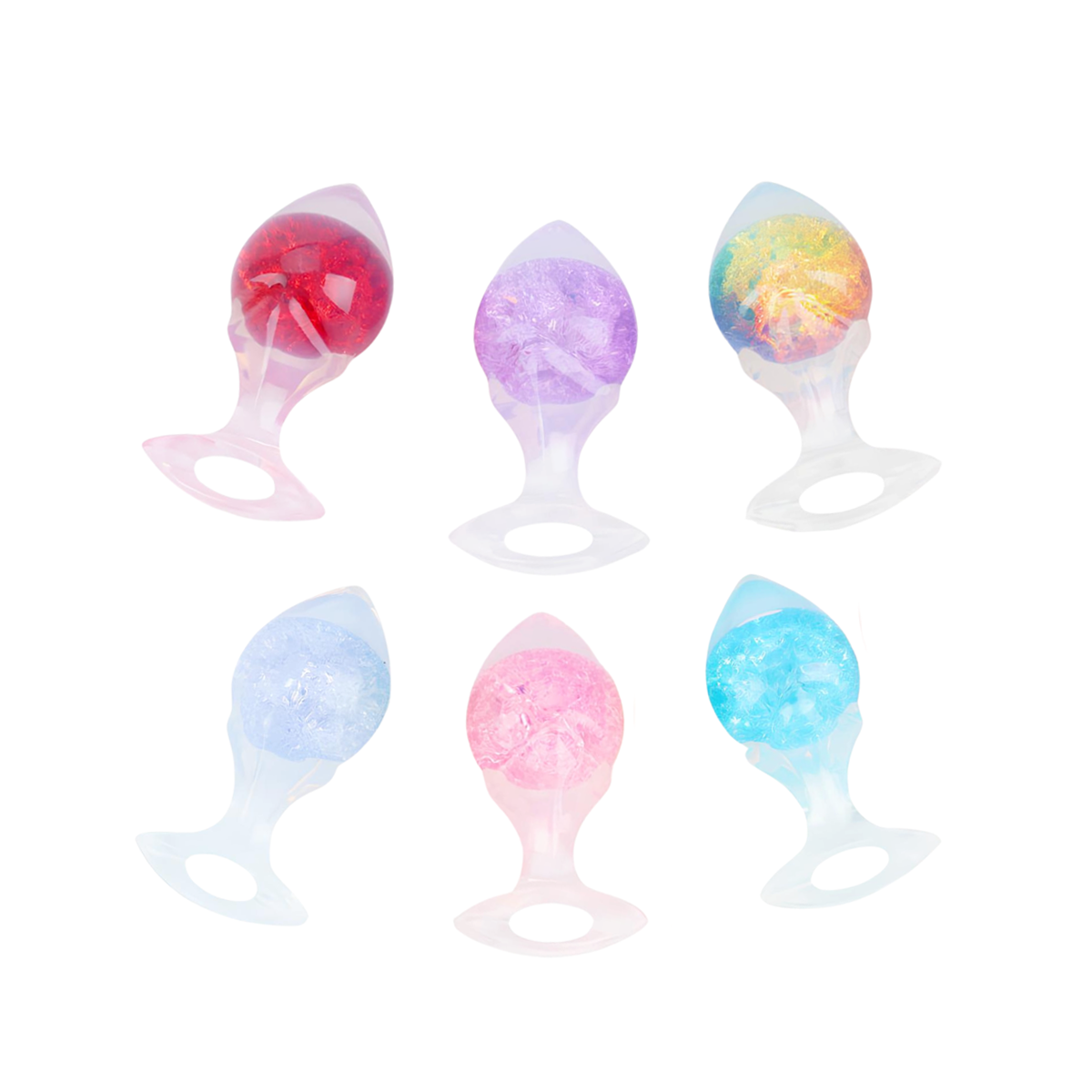 Plug Anal "M" em Silicone Platina, Formato Cônico com Esfera Interna e Alça de Segurança - YouVibe | 7,2 x 4 cm | Disponível em 6 Cores - 2