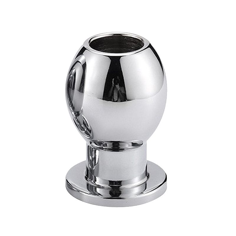 Plug Anal ''M'' Vazado em Aço Inoxidável Cromado - Sexy Import | 5,5 x 3,9 cm - 4