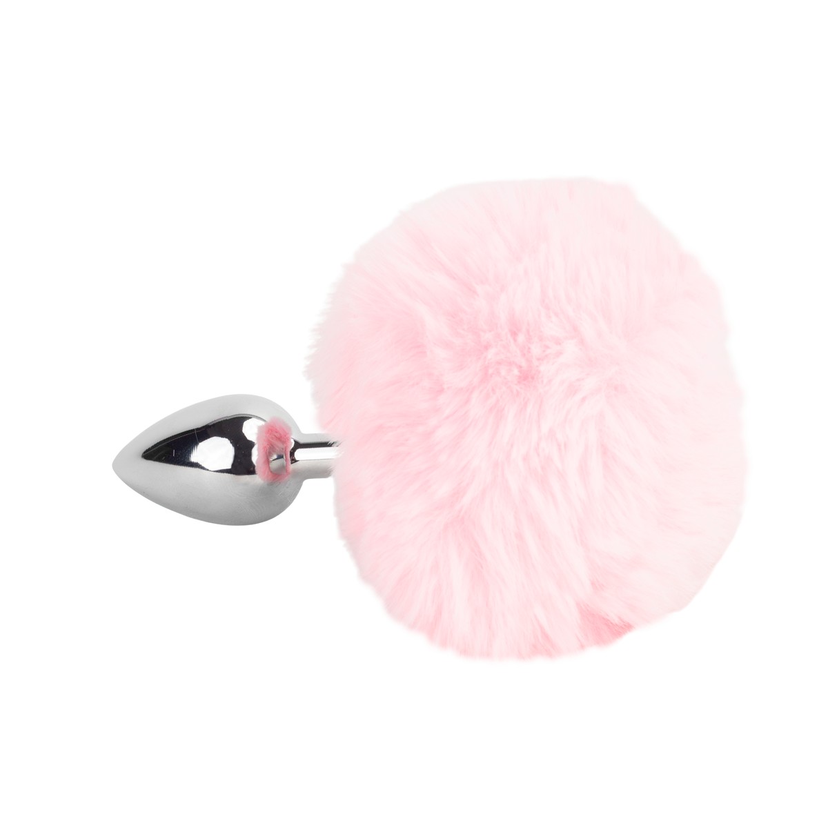 Plug Anal "P" em Aço Inoxidável com Pompom | 6 x 2,7 cm | Disponível em 8 Cores - 18