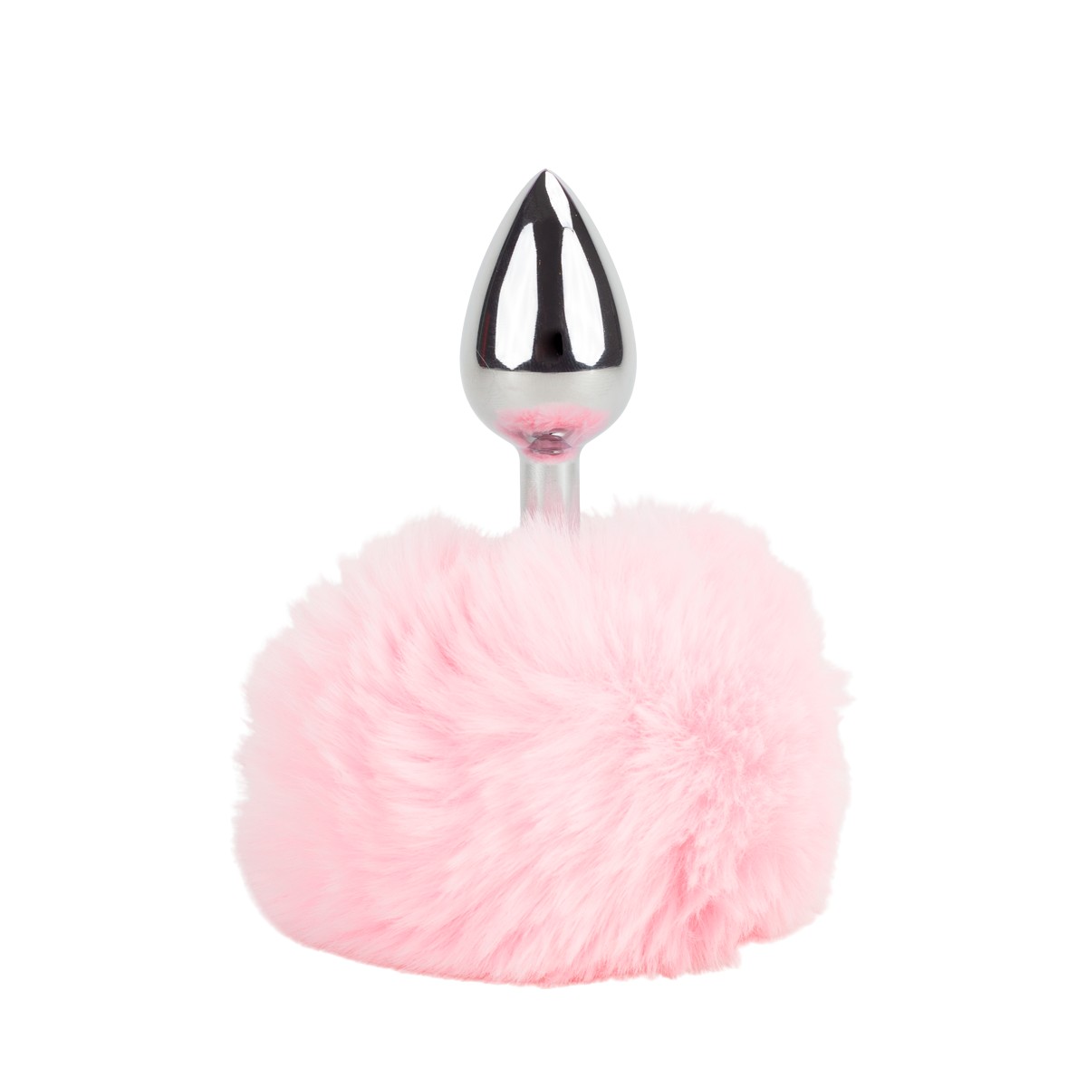 Plug Anal "P" em Aço Inoxidável com Pompom | 6 x 2,7 cm | Disponível em 8 Cores - 19