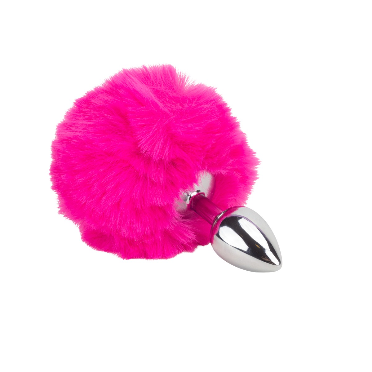 Plug Anal "P" em Aço Inoxidável com Pompom | 6 x 2,7 cm | Disponível em 8 Cores - 9
