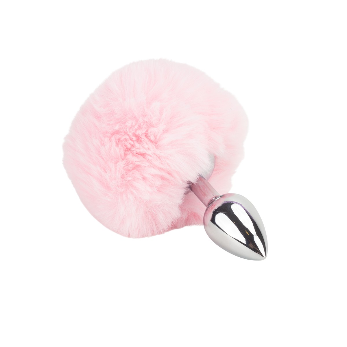 Plug Anal "P" em Aço Inoxidável com Pompom | 6 x 2,7 cm | Disponível em 8 Cores - 17