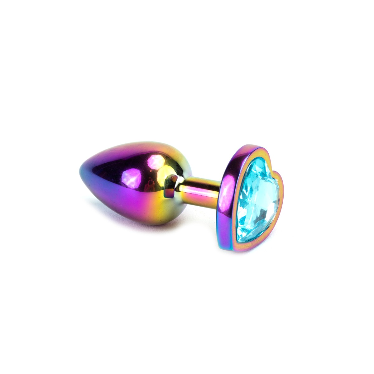 Plug Anal Colorido "P" em Aço com Joia na Base no Formato de Coração - Sexy Import | 6 x 2,7 cm | Disponível em 5 Cores - 3