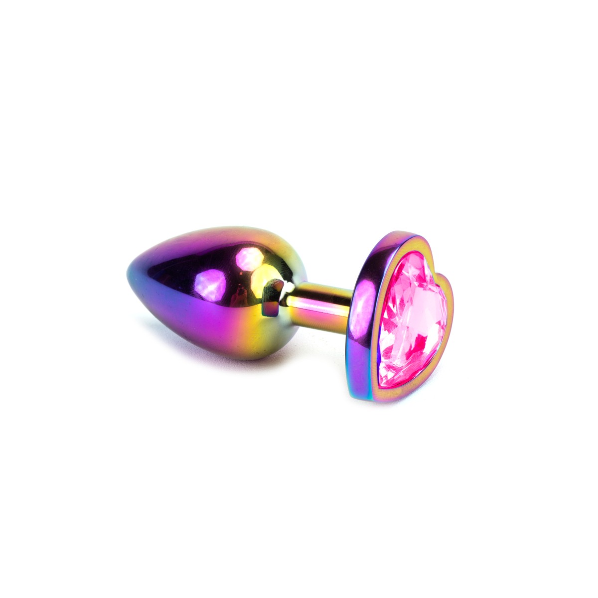 Plug Anal Colorido "P" em Aço com Joia na Base no Formato de Coração - Sexy Import | 6 x 2,7 cm | Disponível em 5 Cores - 7