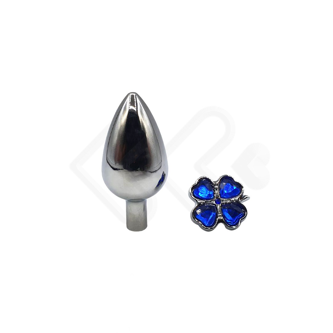 Plug Anal "P"em Aço com Joias na Base no Formato de Trevo - Sexy Import | 6 x 2,7 cm | Disponível em 6 Cores - 8
