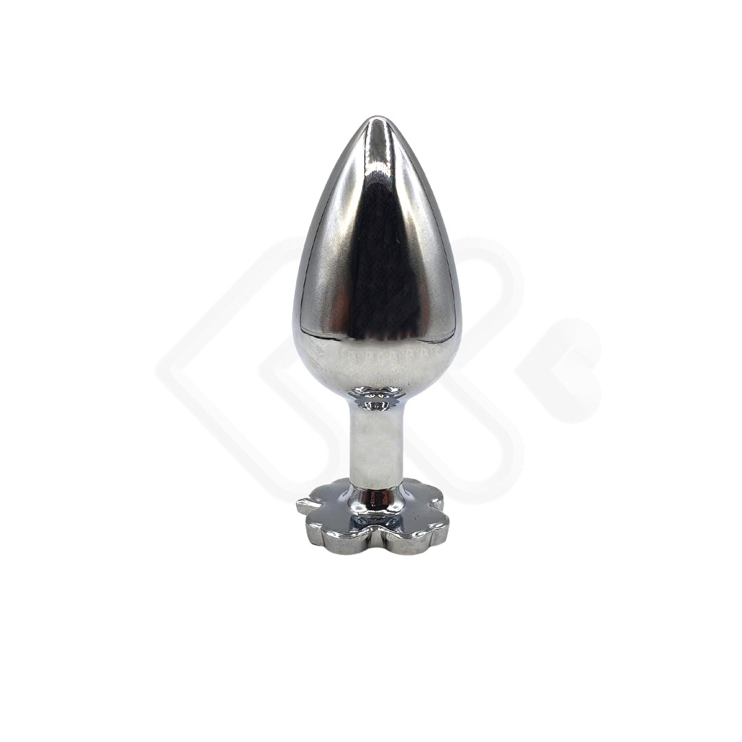 Plug Anal "P"em Aço com Joias na Base no Formato de Trevo - Sexy Import | 6 x 2,7 cm | Disponível em 6 Cores - 9