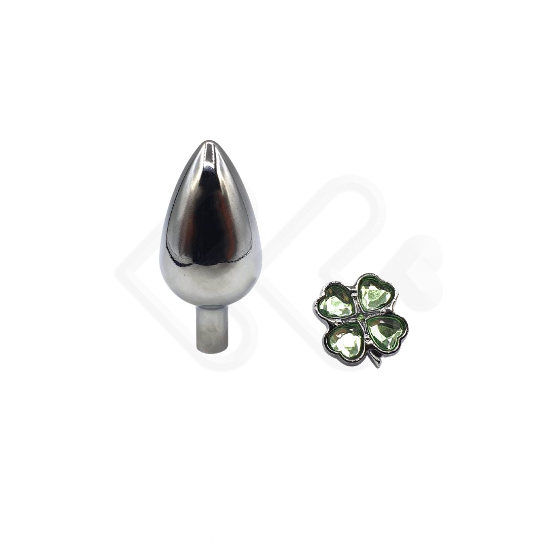 Plug Anal "P"em Aço com Joias na Base no Formato de Trevo - Sexy Import | 6 x 2,7 cm | Disponível em 6 Cores - 12
