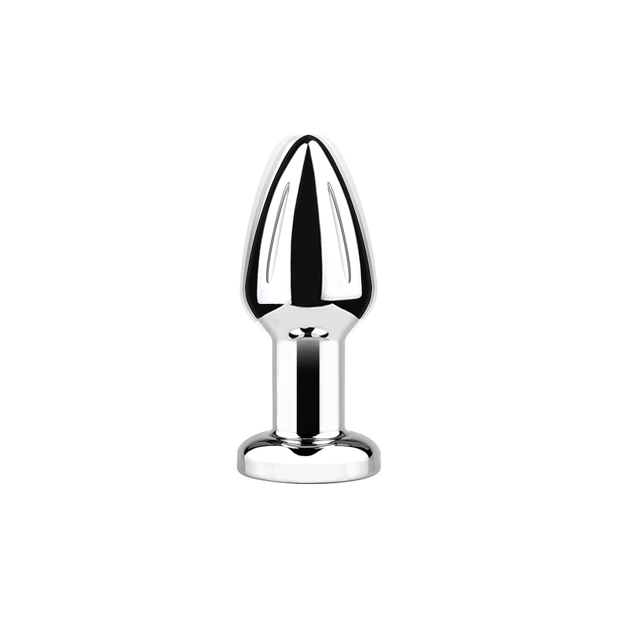 Plug Anal "P" Formato Cônico em Aço com 10 Modos de Vibração, LED Colorido e Controle Remoto Sem Fio - SI | 6 x 2,6 cm - 3