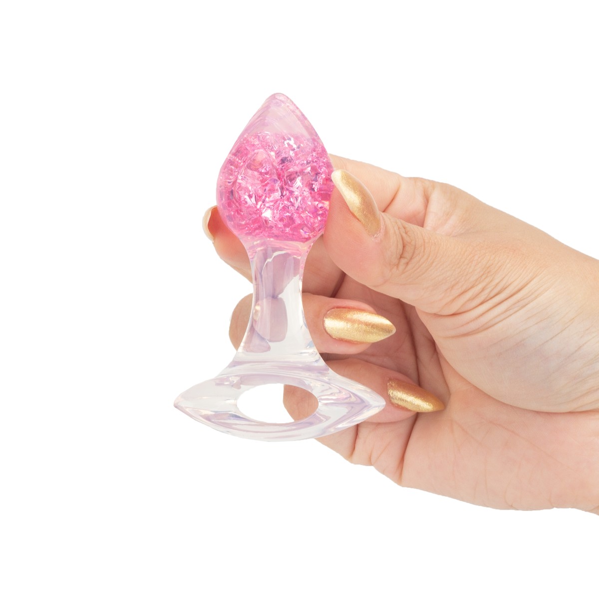 Plug Anal ''P'' de Silicone Platina Com Esfera de Vidro Interna, Alça e Detalhe de Coração - YouVibe | 6,7 x 3 cm | Disponível em 6 Cores - 9