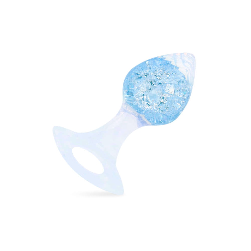 Plug Anal ''P'' de Silicone Platina Com Esfera de Vidro Interna, Alça e Detalhe de Coração - YouVibe | 6,7 x 3 cm | Disponível em 6 Cores - 21
