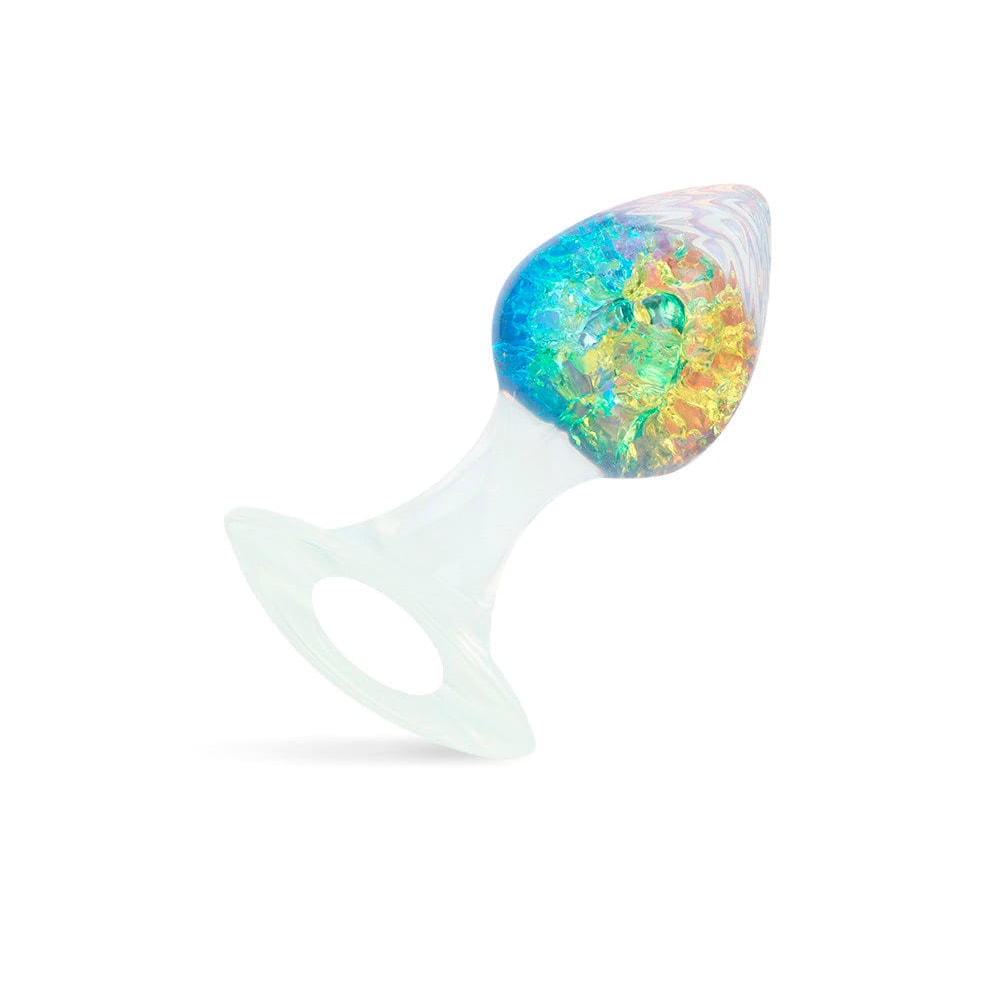 Plug Anal ''P'' de Silicone Platina Com Esfera de Vidro Interna, Alça e Detalhe de Coração - YouVibe | 6,7 x 3 cm | Disponível em 6 Cores - 10