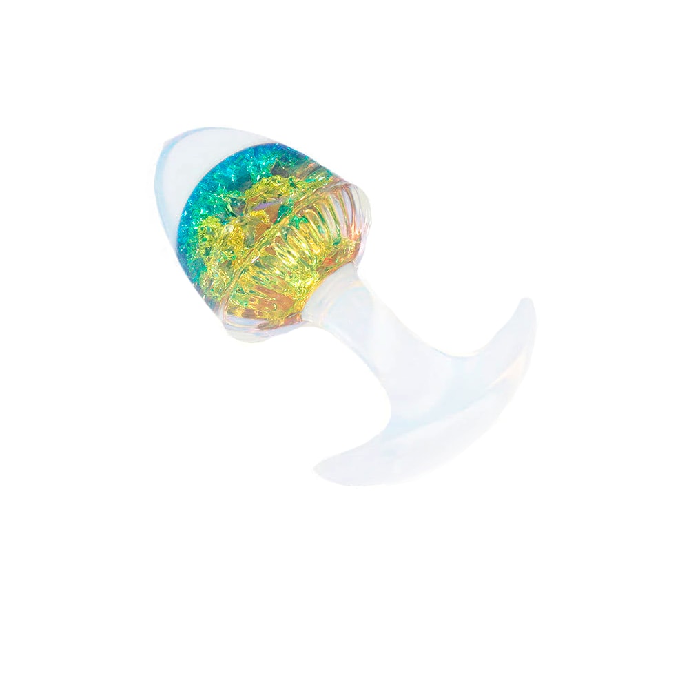 Plug Anal ''P'' de Silicone Platina Com Esfera de Vidro Interna - YouVibe | 6,9 x 3,3 cm | Disponível em 6 Cores - 10