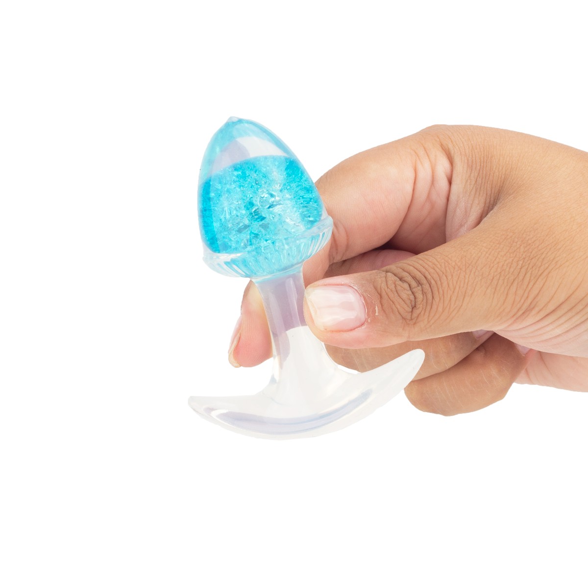 Plug Anal ''P'' de Silicone Platina Com Esfera de Vidro Interna - YouVibe | 6,9 x 3,3 cm | Disponível em 6 Cores - 9