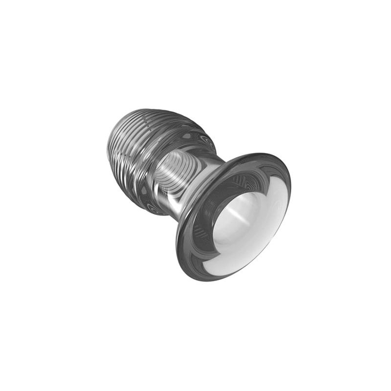 Plug Anal ''P'' Vazado e Ranhuras em Alto Relevo em TPE - 5,2 x 3,6 cm - 2