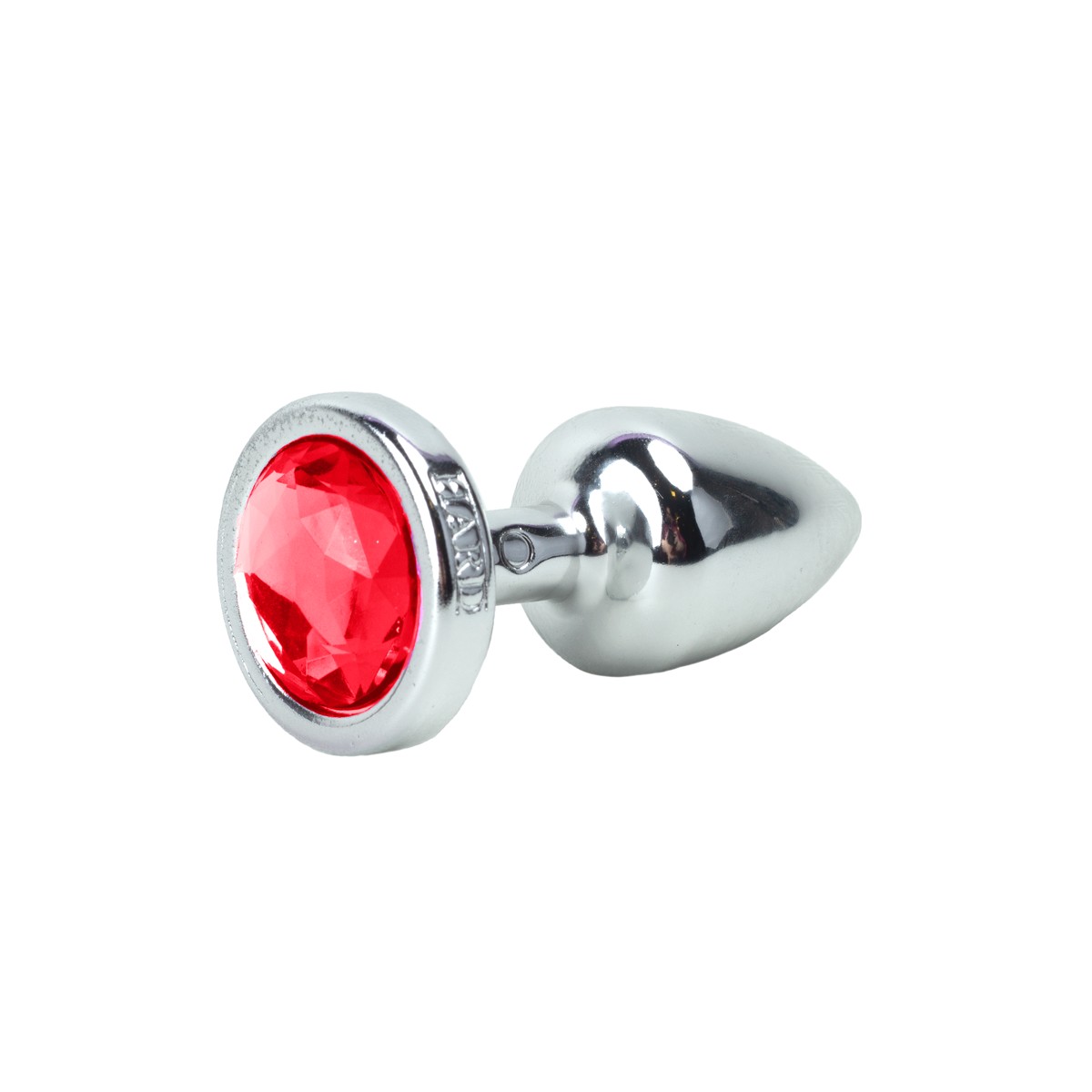 Plug Anal Prata no Tamanho "P" em ABS Atóxico com Formato Cônico e Detalhe de Joia - Hard Less | 6 x 2,6 cm | Disponível em 5 cores - 2