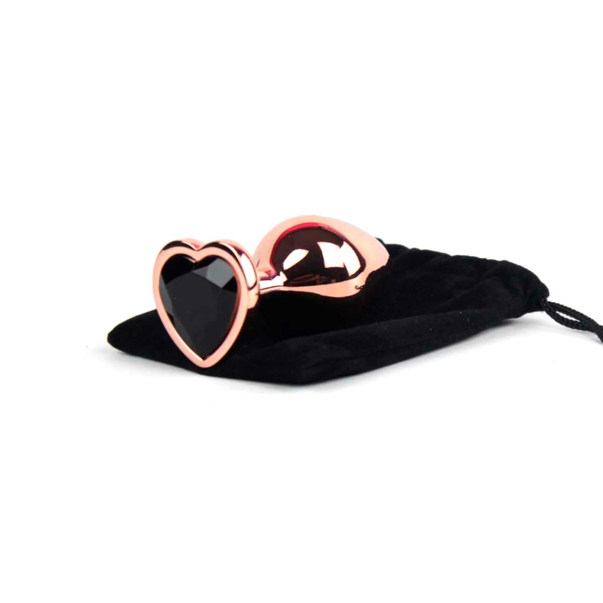 Plug Anal Rose no Tamanho "M" com Pedra Brilhante na Base em Formato de Coração - Intt Toys | 7 x 3,3 cm | Disponível em 10 Cores - 4
