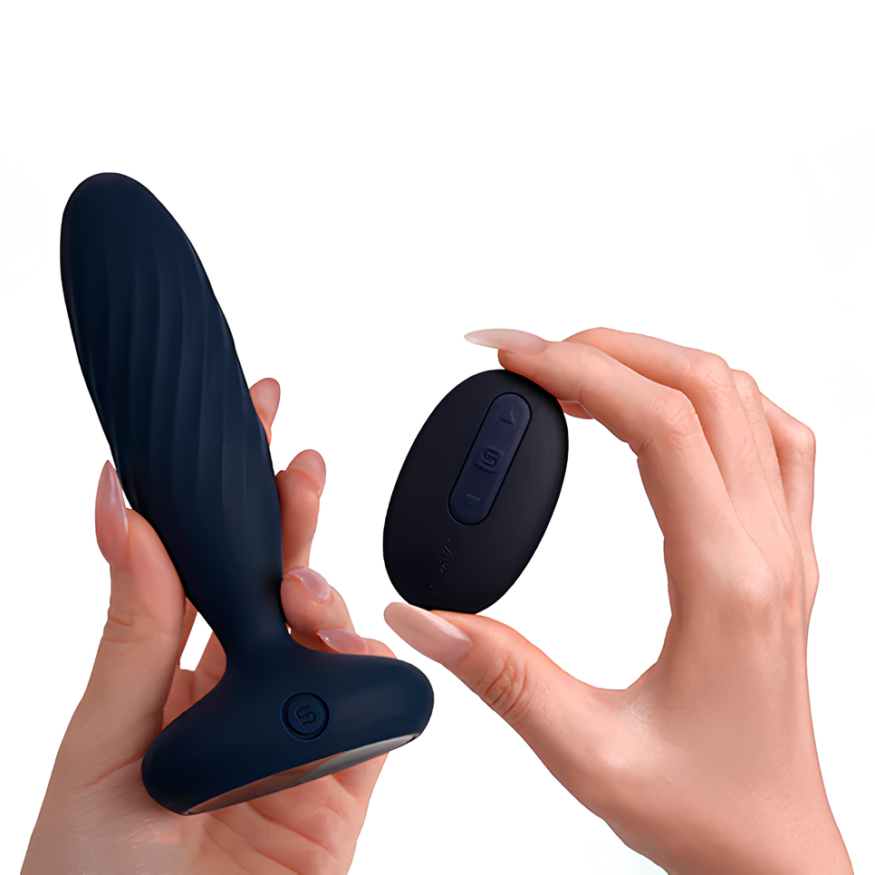 Plug Anal em Silicone Aveludado com 7 Modos de Vibração, Movimentos de Vai e Vem, Aplicativo Interativo e Controle Remoto sem Fio - Svakom Jordan - 8