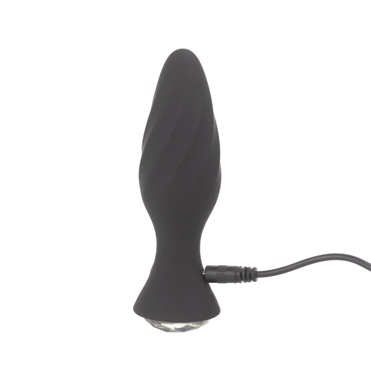 Plug Anal em Silicone com Pedra na Base, 10 Modos de Vibração, Controle Remoto Sem Fio e Recarregável - SI Diamond | 9,5 x 3,5 cm - 4