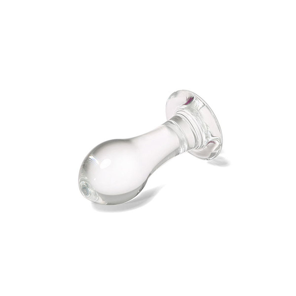 Plug Anal no Tamanho "G" em Vidro Resistente com Formato Cônico e Detalhe de Joia Colorida na Base - 3R Import | 8 x 3,9 cm - 2