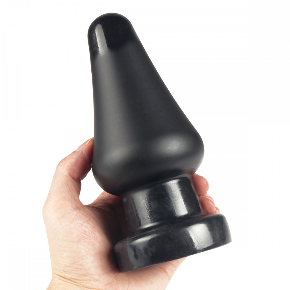 Plug Anal em TPE no Formato Cônico com Base em Ventosa - 15 x 7 cm | Realistyczne Dildo - 6