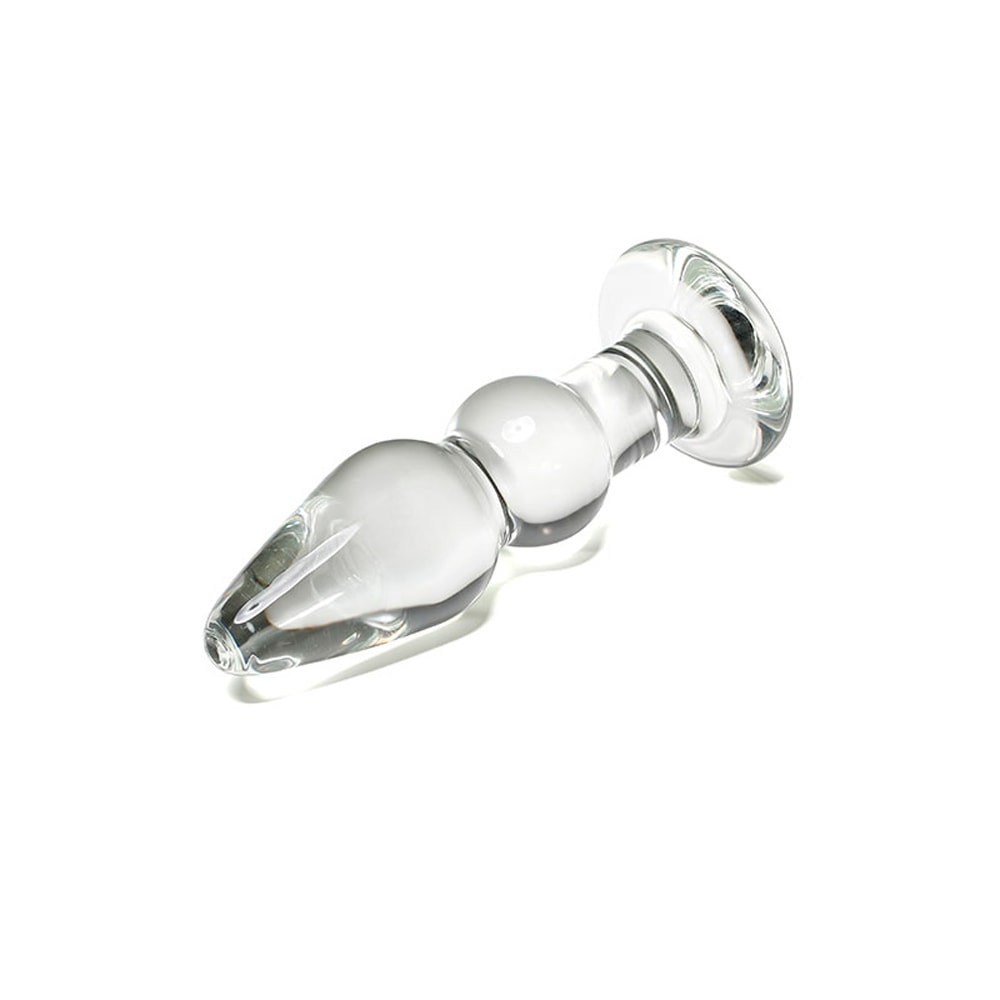 Plug Anal em Vidro com Design Escalonado - 14 x 3,8 cm - 2