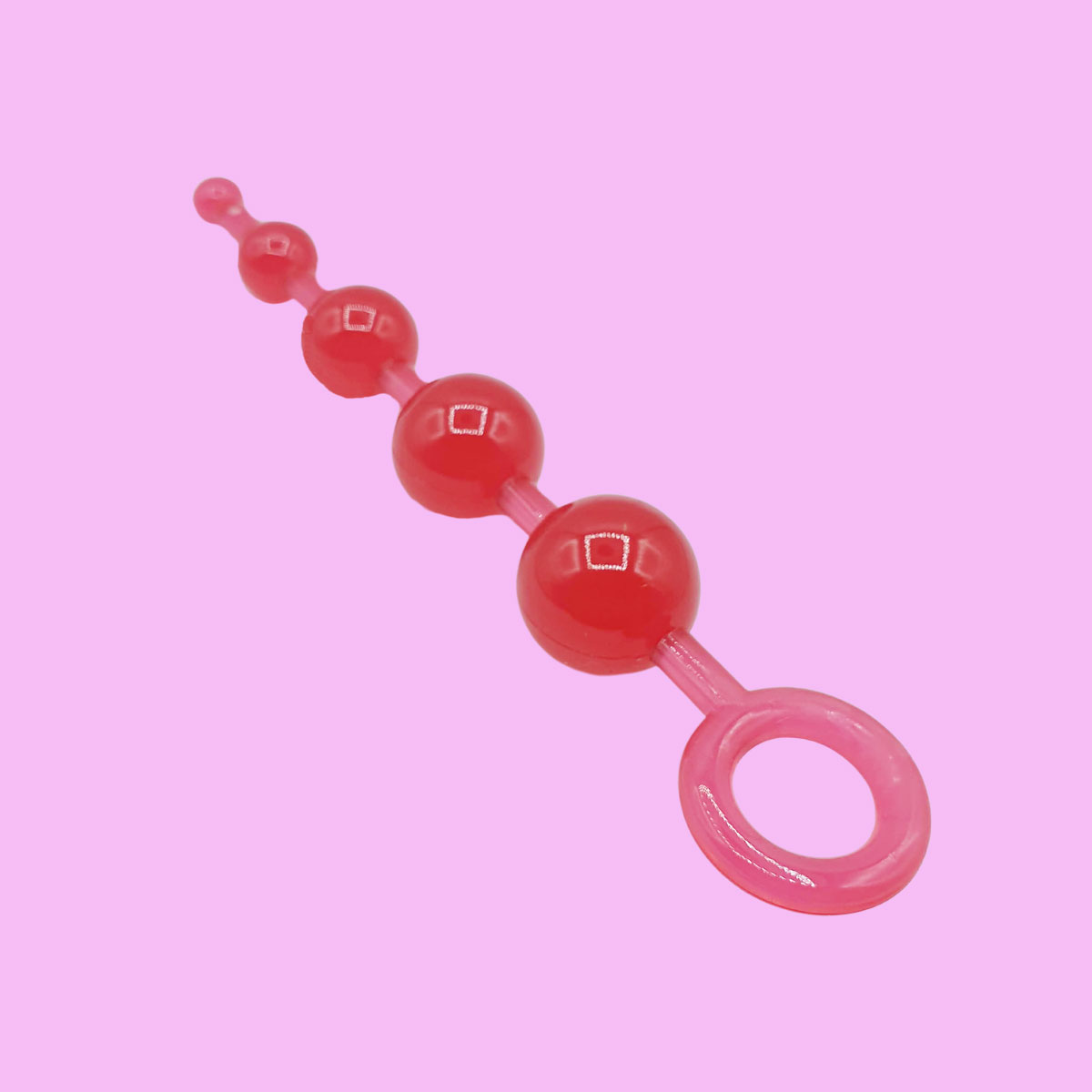 Plug Anal Escalonado em TPE com 5 Esferas e Alça de Segurança - Sexy Fantasy Plug Bol | 14 x 2,6 cm | Disponível em 3 Cores - 4