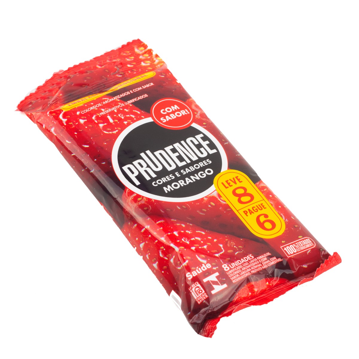 Preservativo com Aroma, Cor e Sabor de Morango - Prudence Cores e Sabores | 8 Unidades - 4
