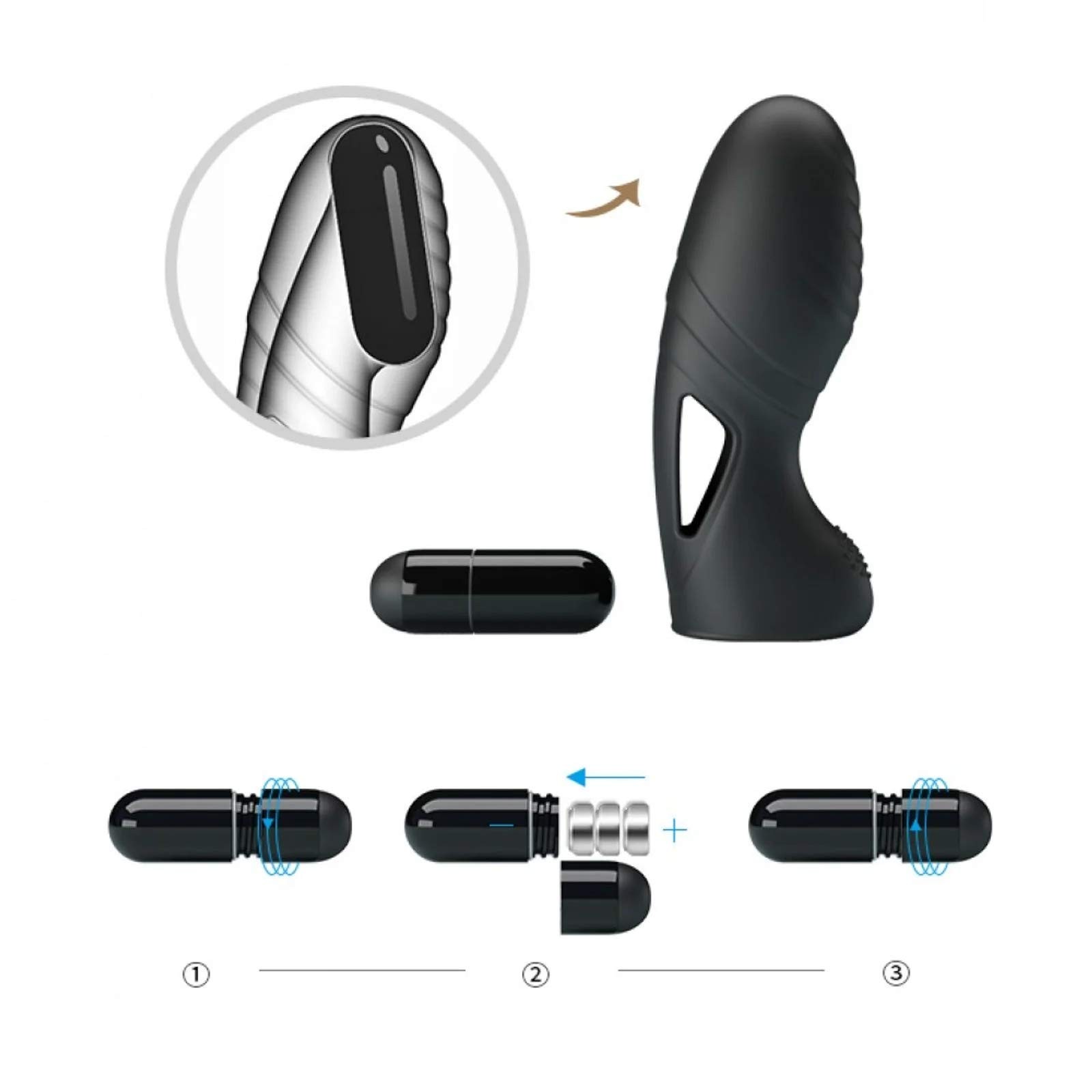 Dedeira Estimuladora de Clítoris em Silicone Macio com Vibração - Pretty Love Alan | 9,7 x 3,3 cm - 4