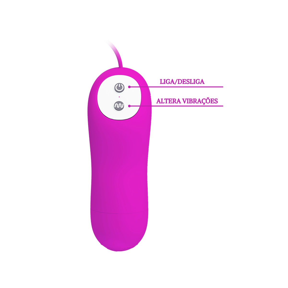 Cápsula Vibratória com 12 Modos de Vibração e Controle Remoto com Fio - Pretty Love Eunice | 5,8 x 2,7 cm - 7