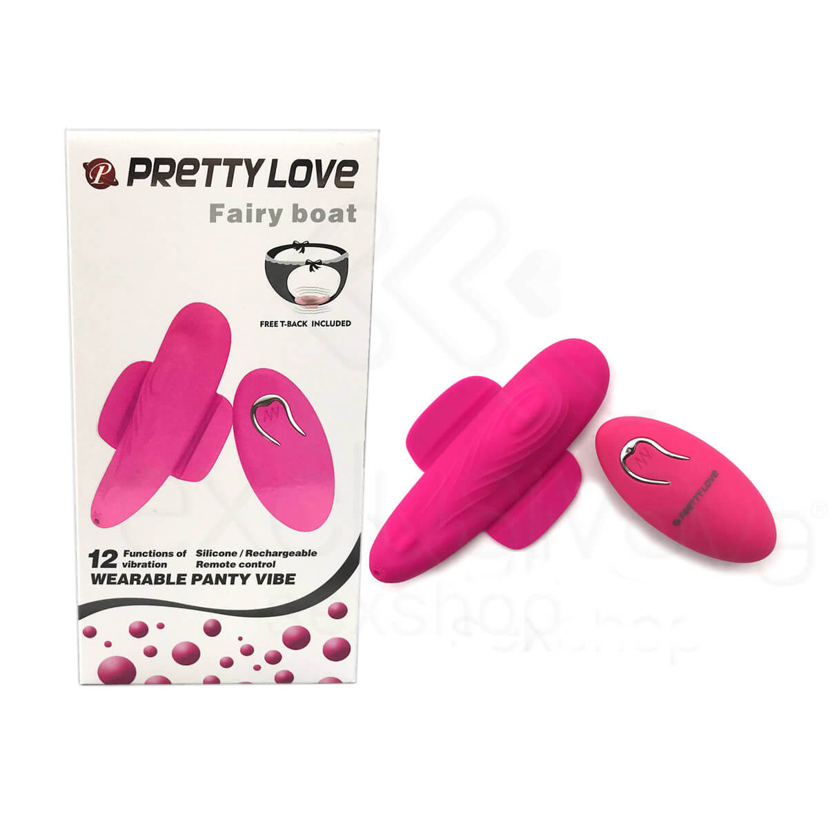Vibrador de Calcinha com Controle Remoto sem Fio e 12 Modos de Vibração - Pretty Love Fairy Boat| Disponível em 2 Cores - 1